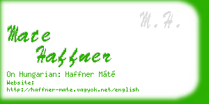 mate haffner business card