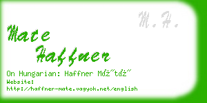 mate haffner business card